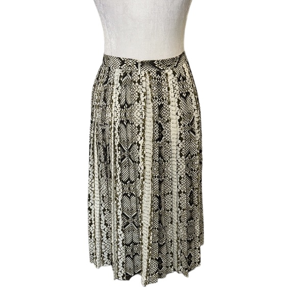 J. Crew Snakeskin Python Pleated A-Line Midi Slip Skirt - 8 - Picture 9 of 15